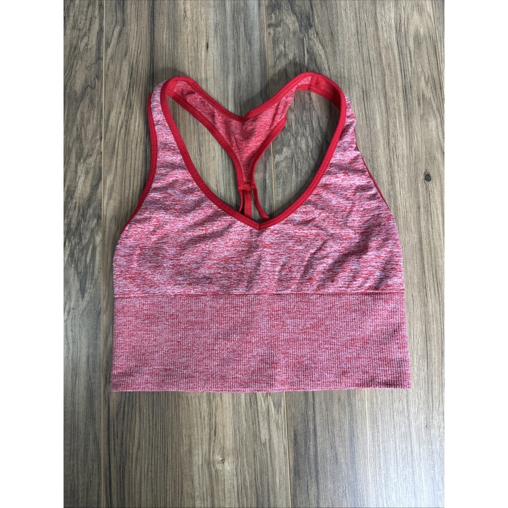 Victoria Secret Pink Sport Women's Sport Bra Small Red‎ Cross Back